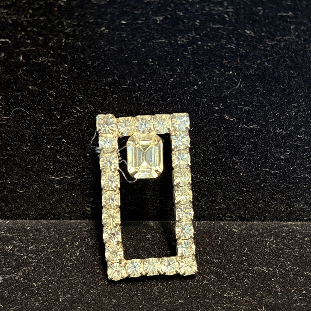 Sparkling Silver Crystal Brooch